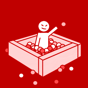 ball pit: throw the balls